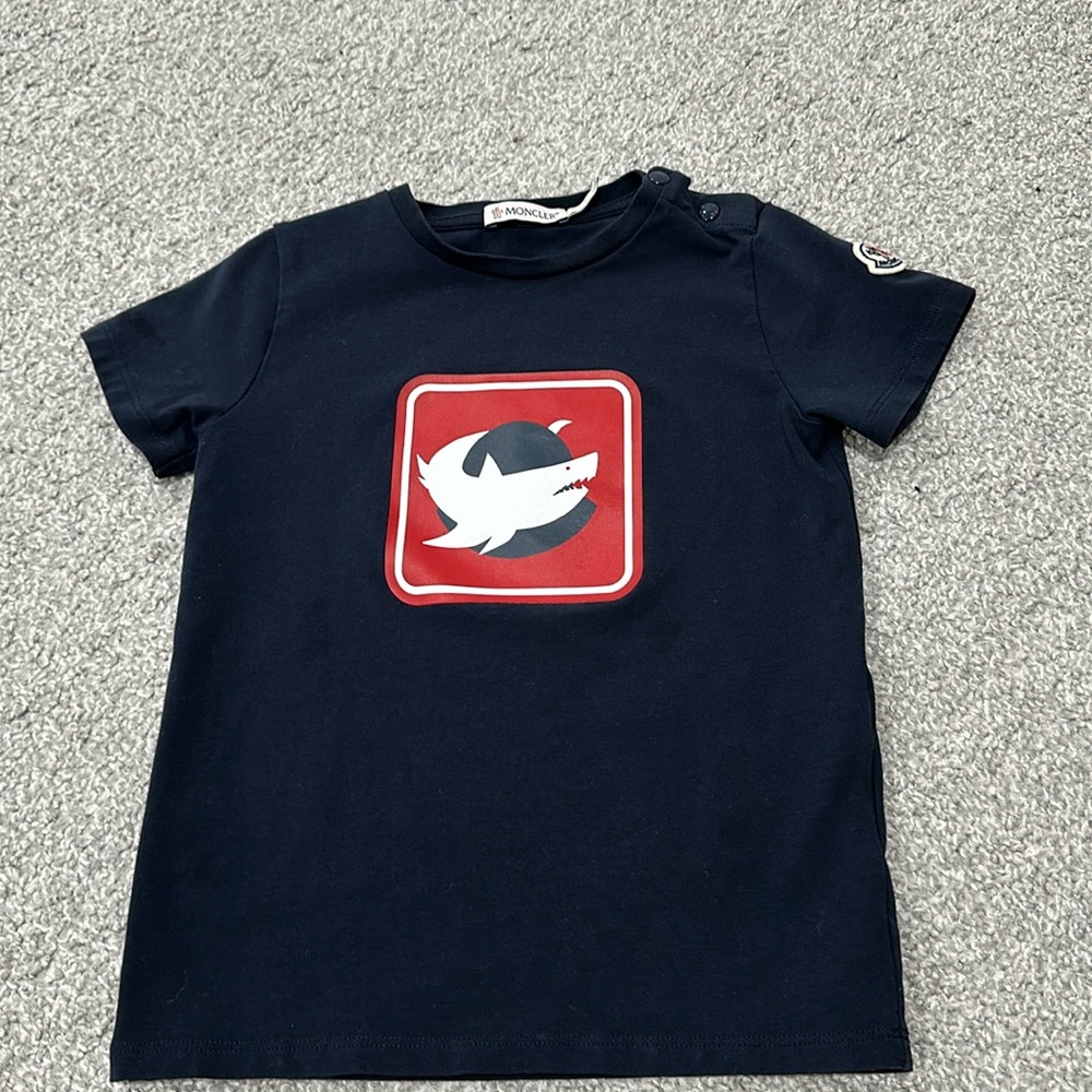 Moncler shark navy Tshirt toddler size 3